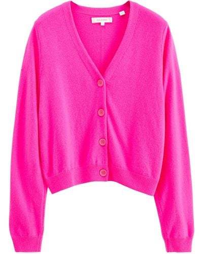 Chinti & Parker Wool-cashmere Cropped Cardigan - Pink
