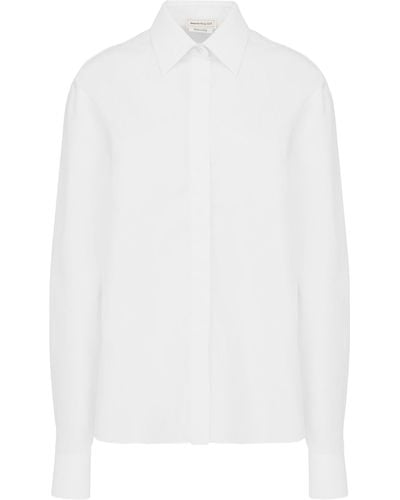 Alexander McQueen Cotton Long-sleeve Shirt - White