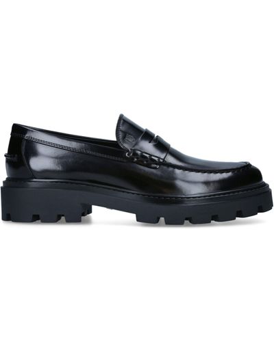 Tod's Leather Pisante Loafers - Black