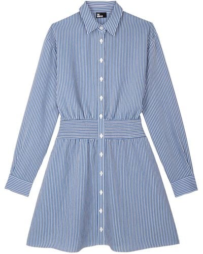 The Kooples Striped Mini Shirt Dress - Blue