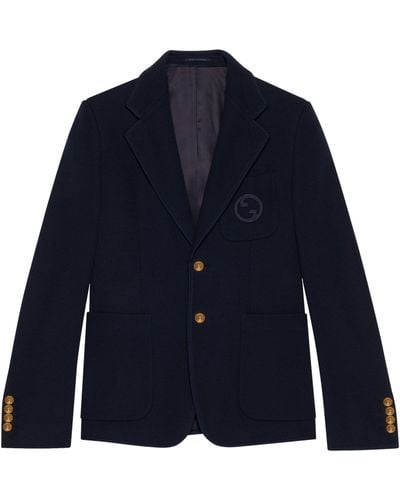 Gucci Cotton-jersey Blazer - Blue