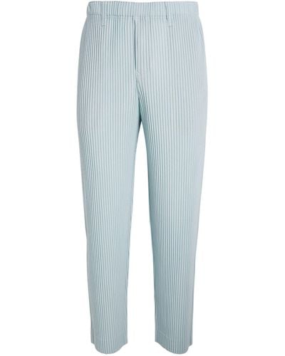 Homme Plissé Issey Miyake Pleated Straight Trousers - Blue