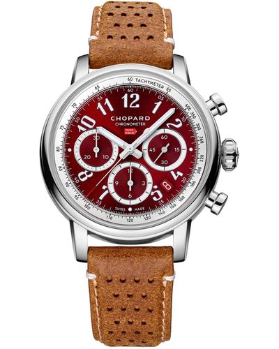 Chopard Lucent Steel Mille Miglia Chronograph Watch 40.5mm - Red