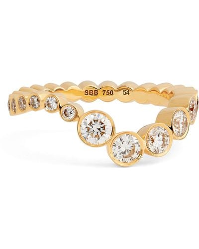 Sophie Bille Brahe Yellow Gold And Diamond Ensemble De Coeur Ring (size 54) - Metallic