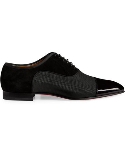 Christian Louboutin Greggo Leather Oxford Shoes - Black