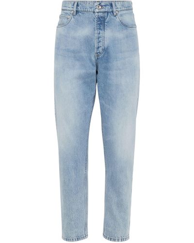 Brunello Cucinelli Cotton Straight Jeans - Blue