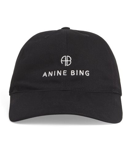 Anine Bing Embroidered Jeremy Baseball Cap - Black