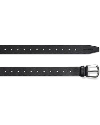 Balenciaga Leather Belt - Grey