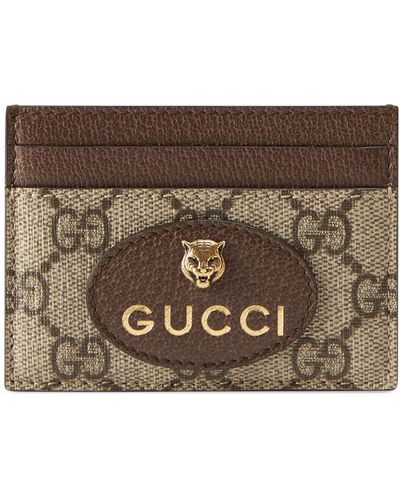 Gucci Neo Vintage Gg Supreme Card Holder - Metallic