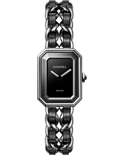 Chanel Steel Première Iconic Chain Watch 20mm - Black