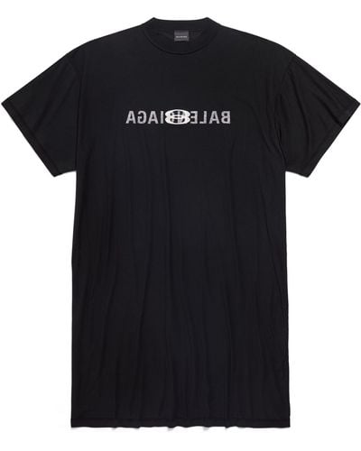Balenciaga Logo T-shirt Dress - Black