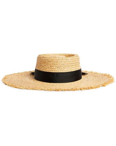 Lack of Color Raffia Frayed Ventura Hat - Natural
