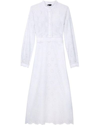 The Kooples Embroidered Cotton Dress - White