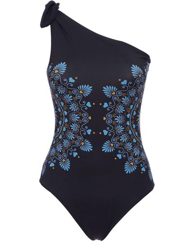 La DoubleJ Printed Goddess Swimsuit - Blue