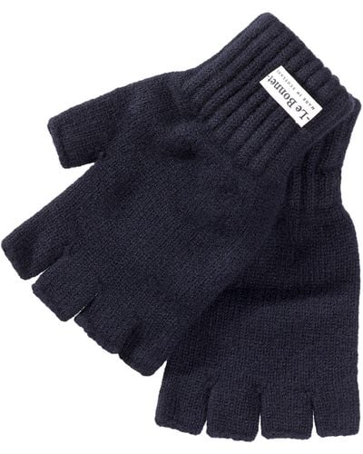 Le Bonnet Wool Fingerless Gloves - Black