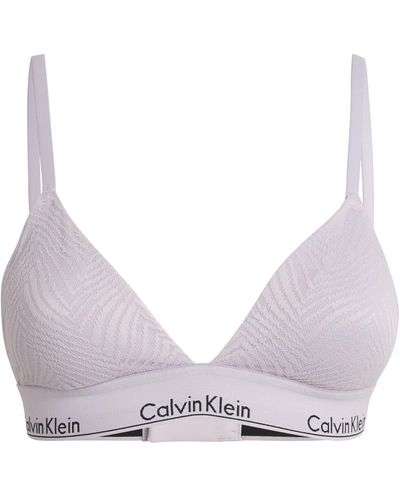 Calvin Klein Modern Lace Triangle Bra - Grey