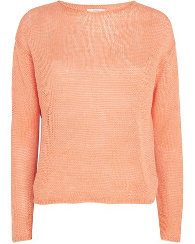 Vince Linen Dropped-shoulder Sweater - Orange