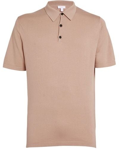Sunspel Sea Island Cotton Polo Shirt - Natural