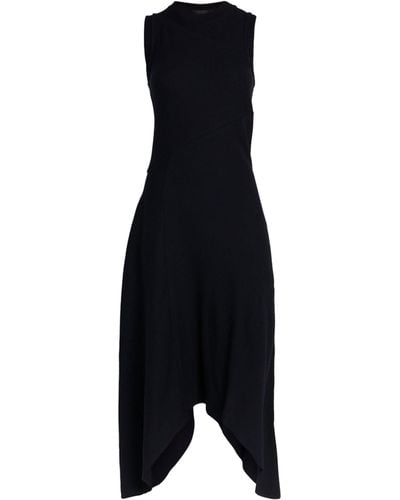 AllSaints Asymmetric-hem Gia Midi Dress - Black