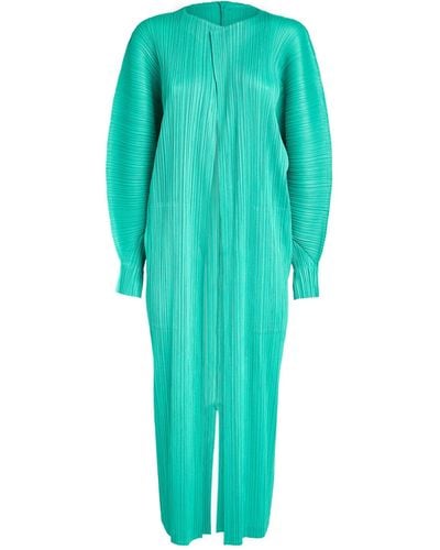 Pleats Please Issey Miyake Monthly Colours January Coat - Green
