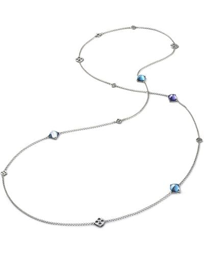 Baccarat Sterling Silver And Crystal Médicis Mirror Long Necklace - Multicolor
