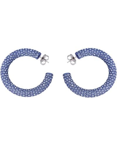 AMINA MUADDI Medium Cameron Hoop Earrings - Blue