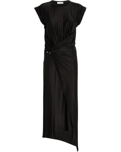 Rabanne Piercing-detail Midi Dress - Black