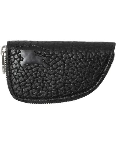 Burberry Leather Shield Coin Pouch - Black
