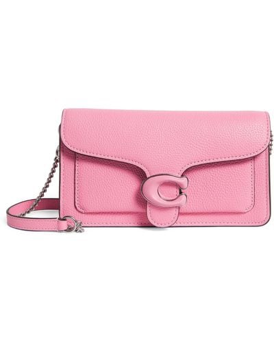 COACH Leather Tabby Clutch Bag - Pink
