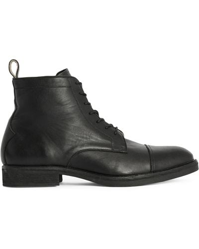AllSaints Leather Drago Boots - Black