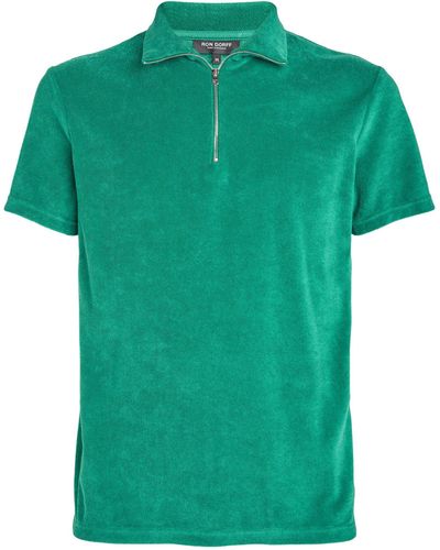 Ron Dorff Terry Cotton Rd Polo Shirt - Green