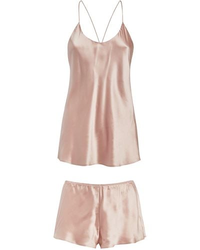 Olivia Von Halle Silk Bella Pajama Set - Pink