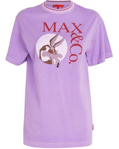 MAX&Co. X Looney Tunes Wile E. Coyote T-shirt - Purple