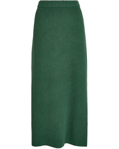 By Malene Birger Knitted Kyara Maxi Skirt - Green