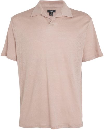PAIGE Linen Polo Shirt - Pink