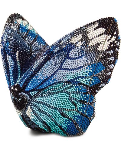 Judith Leiber Butterfly Mila Clutch Bag - Blue
