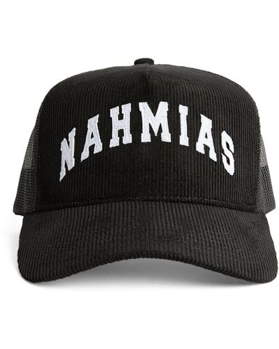 NAHMIAS Corduroy Varsity Baseball Cap - Black