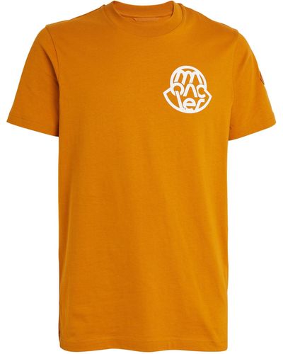 Moncler Cotton Logo T-shirt - Orange