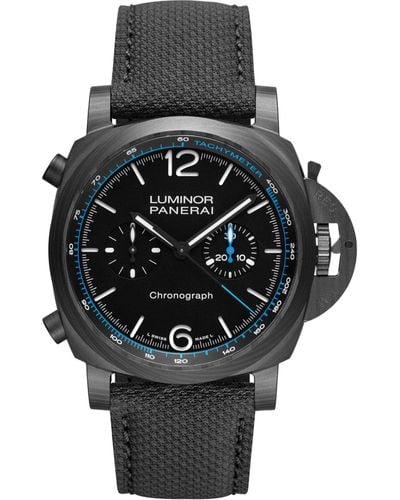 Panerai Carbon Luminor Chronograph Watch 44mm - Grey