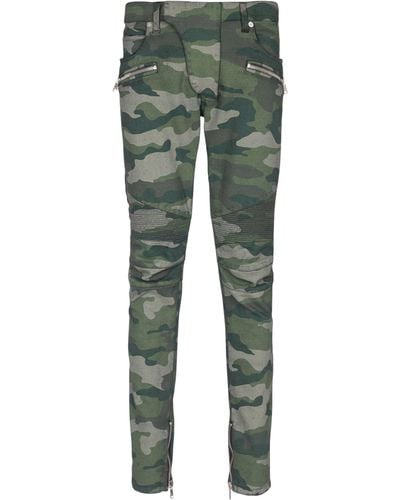 Balmain Camouflage Slim Jeans - Green