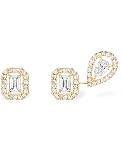 Messika Yellow Gold And Diamond My Twin Earrings - White