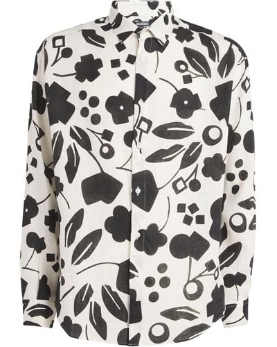 Jacquemus Floral Print Embroidered Shirt - White