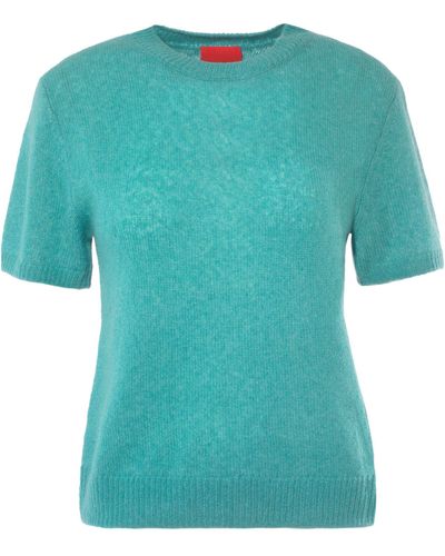 Cashmere In Love Cashmere-silk Sidley T-shirt - Blue
