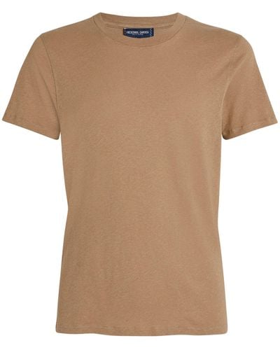 Frescobol Carioca Linen-cotton Lucio T-shirt - Natural