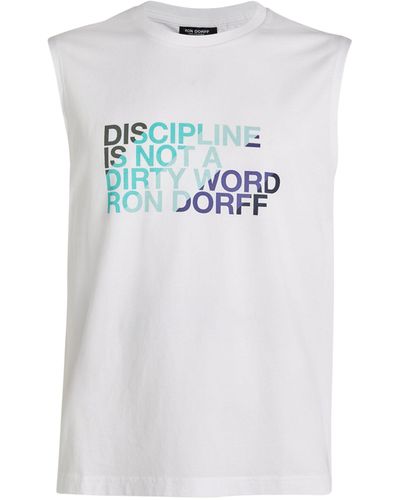 Ron Dorff Discipline Slogan Sleeveless T-shirt - White