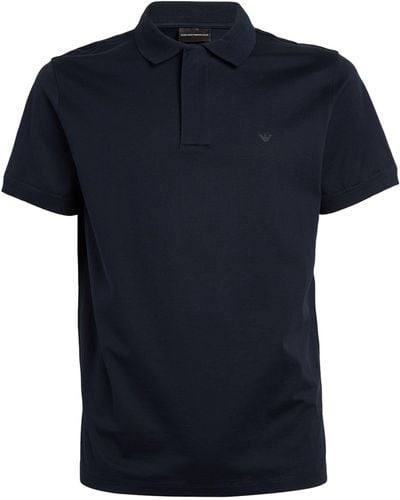 Emporio Armani Logo-detail Polo Shirt - Blue