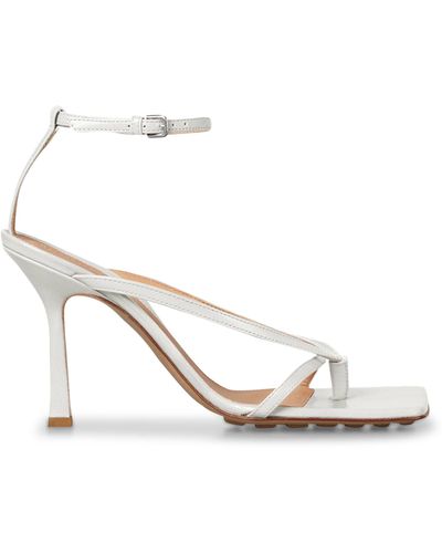 Bottega Veneta Leather Stretch Sandals 90 - White