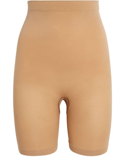 Skims Seamless Sculpt Mid-thigh Shorts - Natural