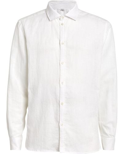 Zimmerli of Switzerland Linen-cotton Shirt - White