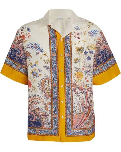 Etro Cotton-silk Floral Shirt - Multicolor